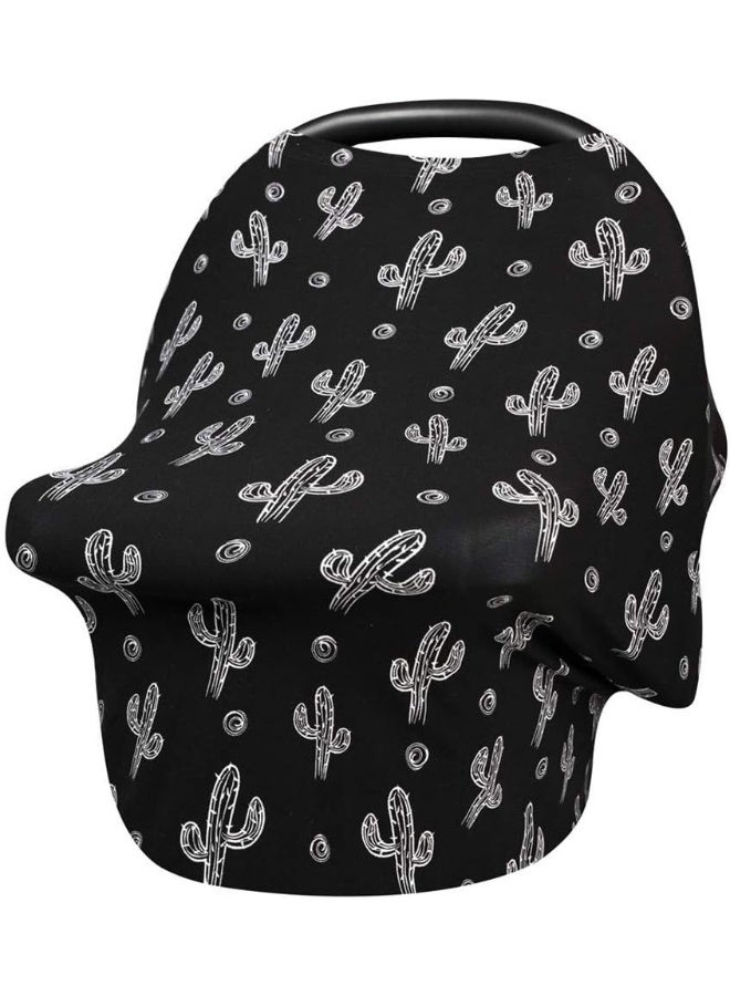 Metplus Baby Car Seat Cover, Nursing Covers Soft Breathable Stretchy Breastfeeding Scarf Shawl, Infant - Image 1