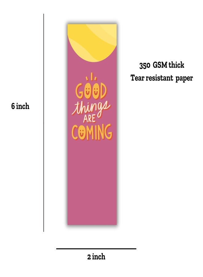 EKDALI Bookmarks Set of 16| 350 GSM Thick Book Marks| Matte Finish| NO Repeat Designs| Bright Motivational Cute Bookmark | Size 2 x6 inches - Image 2
