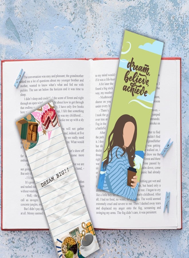 EKDALI Bookmarks Set of 16| 350 GSM Thick Book Marks| Matte Finish| NO Repeat Designs| Bright Motivational Cute Bookmark | Size 2 x6 inches - Image 4