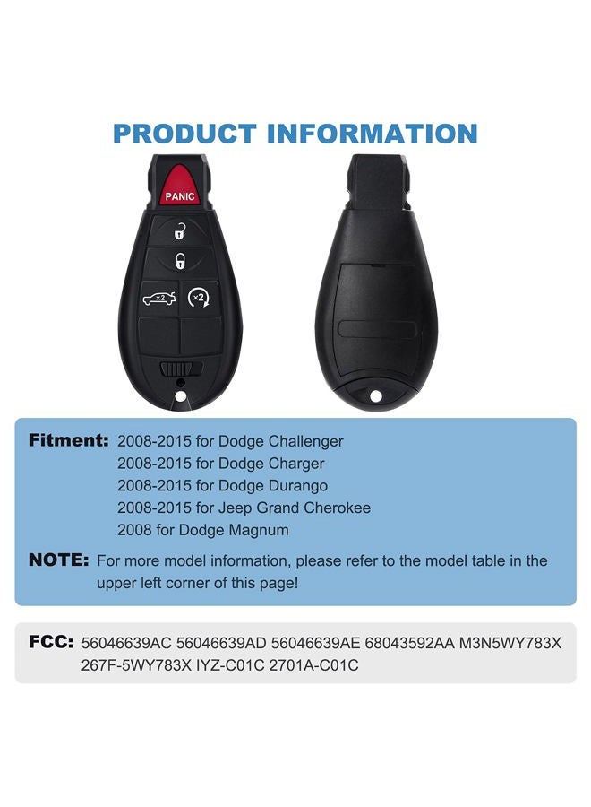 ECCPP جهاز تحكم عن بعد 2X 08-15 لشركة كرايسلر 300 لشركة دودج تشالنجر دورانغو ماغنوم لجهاز جيب جراند شيروكي دخول بدون مفتاح 56046639AC 56046639AD 56046639AE-433Mhz - Image 3