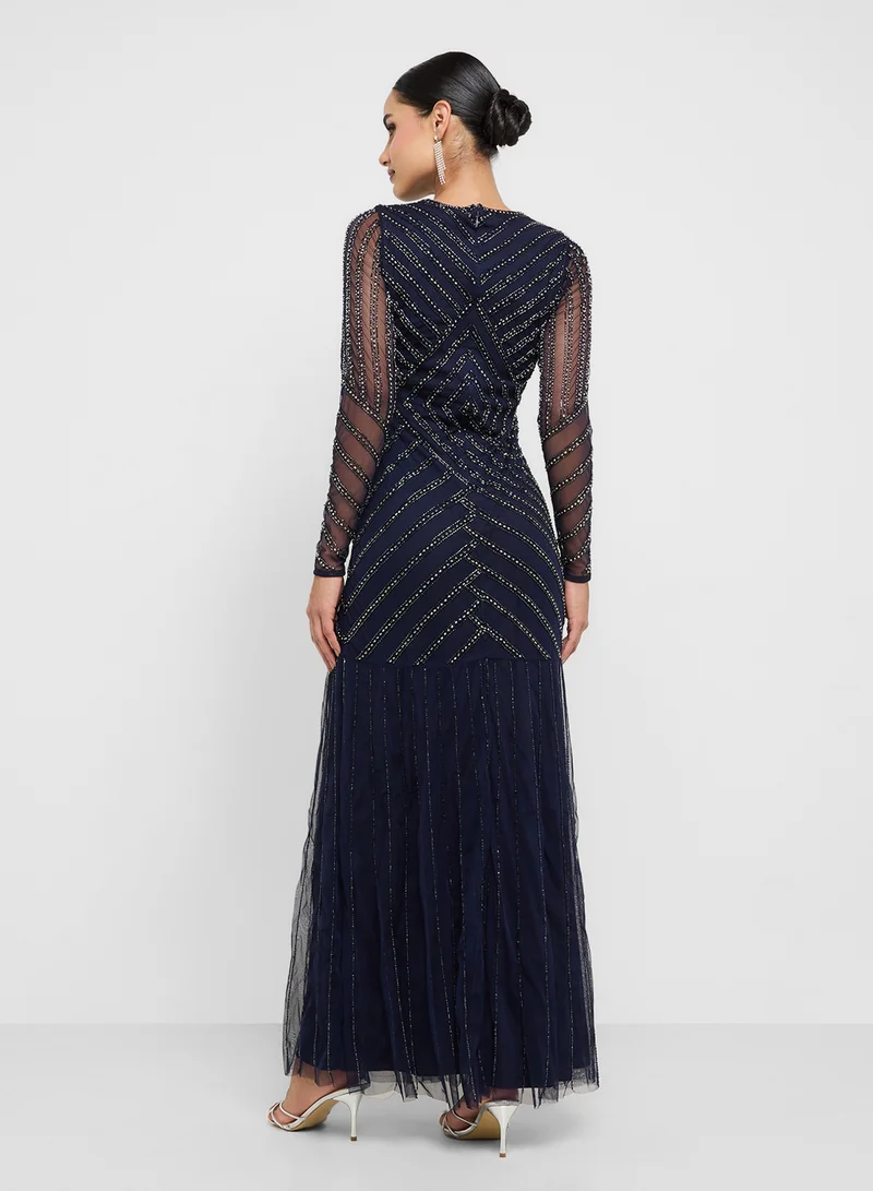 Amelia Rose Embellished Maxi Dress