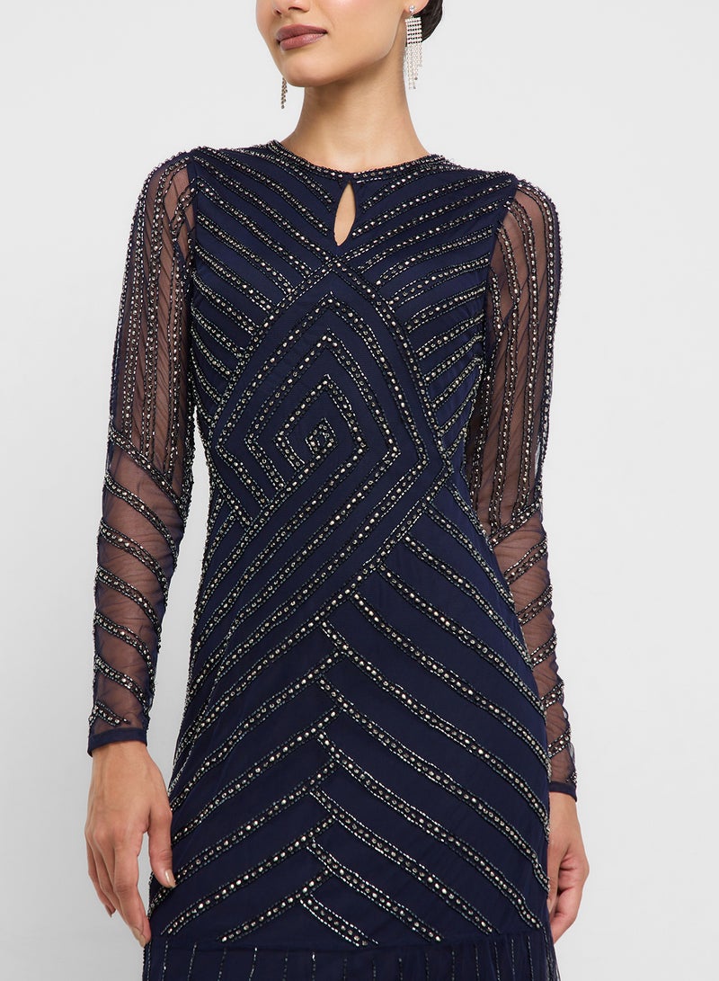 Amelia Rose Embellished Maxi Dress - Image 3