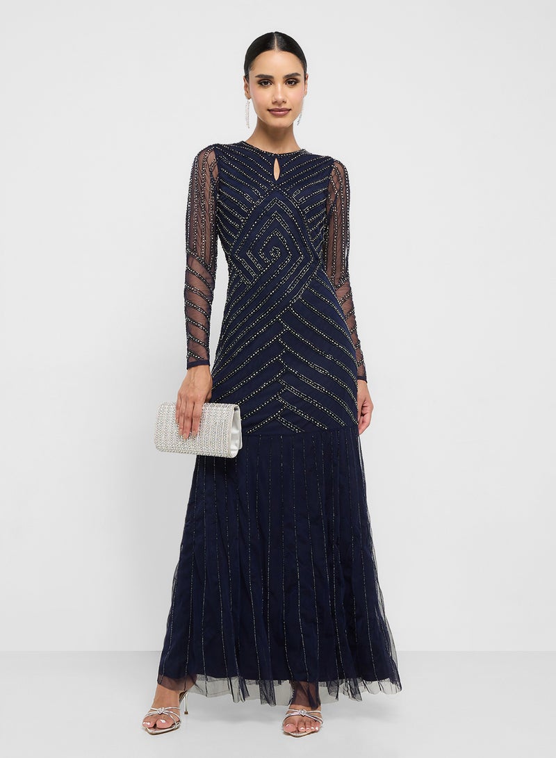 Amelia Rose Embellished Maxi Dress - Image 4