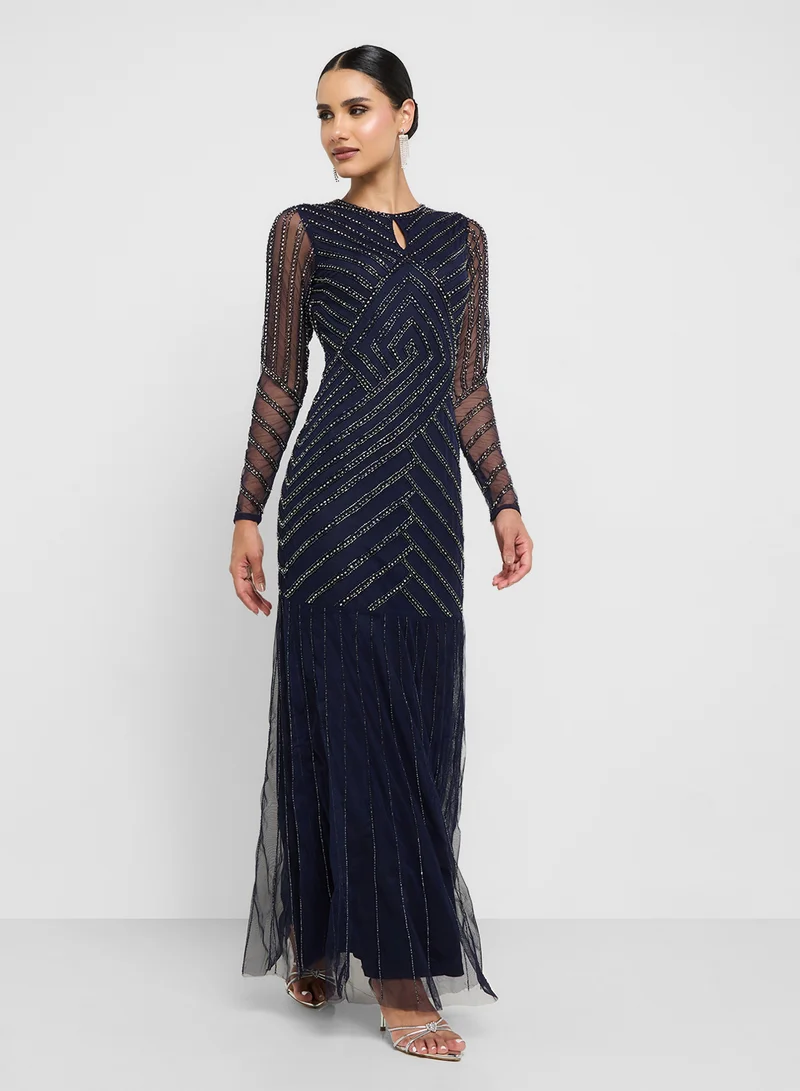 Amelia Rose Embellished Maxi Dress