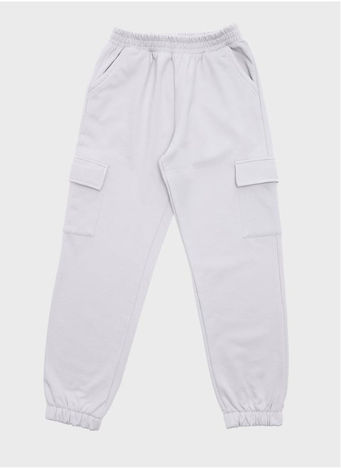 Girl's Elastic Waist Sweatpants