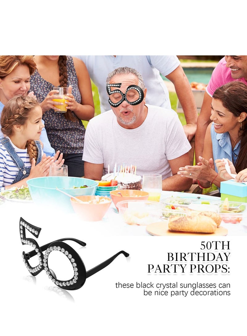 Y&D Birthday Glasses Novelty Eyeglasses Number Crystal Frame Funny Costume Sunglasses Anniversary Party for Decorations Celebration Favors  - Image 4