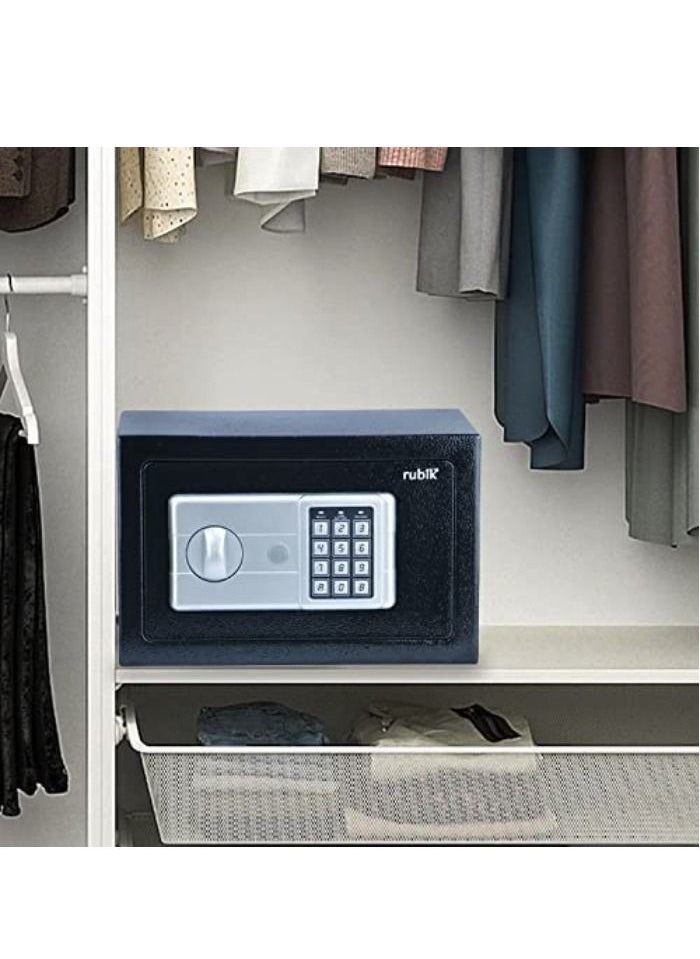 Rubik Safe Box with Key and Pin Code Keypad Lock for Money Cash Jewelry Passports Home Office Security RB20HASH 31x20x20cm  - Image 5