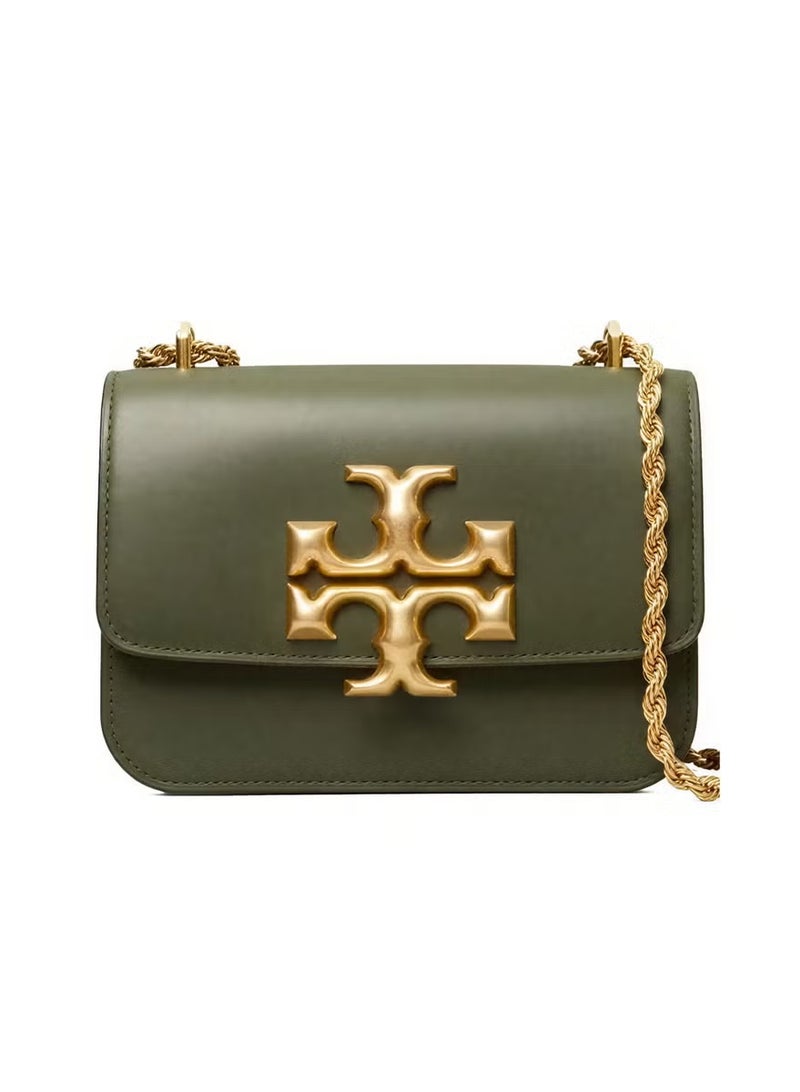 Burch Tory Burch Small Eleanor Leather Shoulder Bag, Women's Cross Body Bag, Women's Tote Bag, Women's Hand Bag, Women's Shoulder Bag, Women's Travel Bag, Green-19cm - Image 1