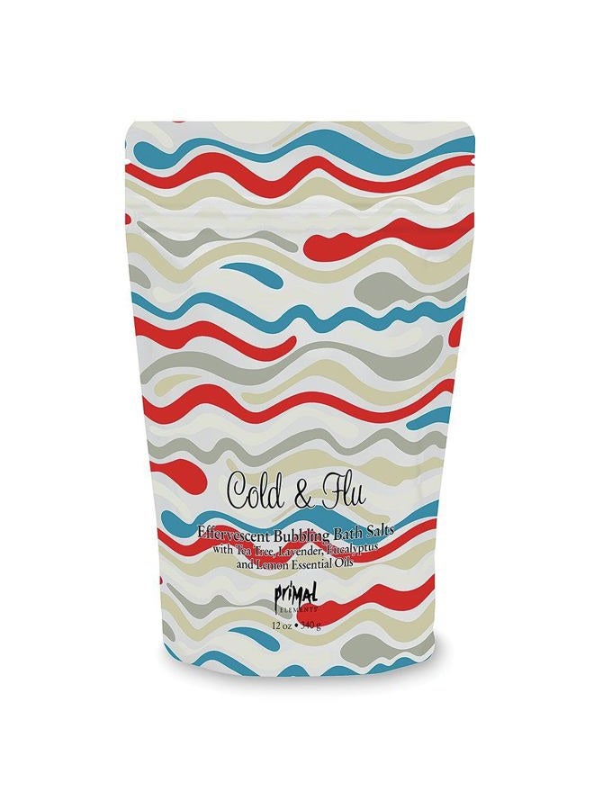 Primal Elements أملاح الاستحمام الفوارة، البرد والإنفلونزا، 12 أونصة - Image 1