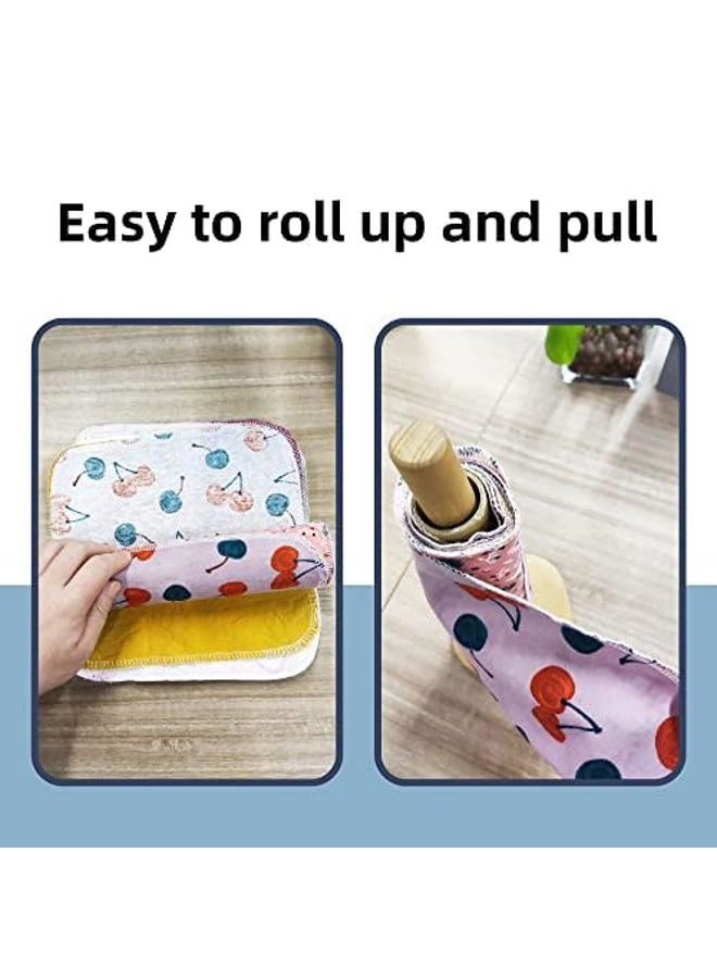 Simnice Reusable Paperless Paper Towels — Reusable Napkins Paperless Paper Towel, Washable Cotton Cloth Roll for Kitchen,25 Pack 10”x10”with Cardboard Roll  - Image 2