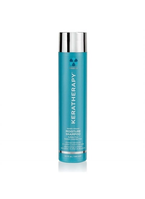 Keratherapy Keratin Infused Moisture Shampoo, 10.1 fl. oz., 300 ml - Anti Frizz Moisture Shampoo for Oily Scalp and Dry Ends - Kerabond Technology, Aloe Vera, & Willow Bark