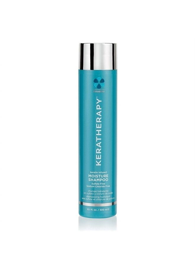 KERATHERAPY Keratherapy Keratin Infused Moisture Shampoo, 10.1 fl. oz., 300 ml - Anti Frizz Moisture Shampoo for Oily Scalp and Dry Ends - Kerabond Technology, Aloe Vera, & Willow Bark  - Image 1