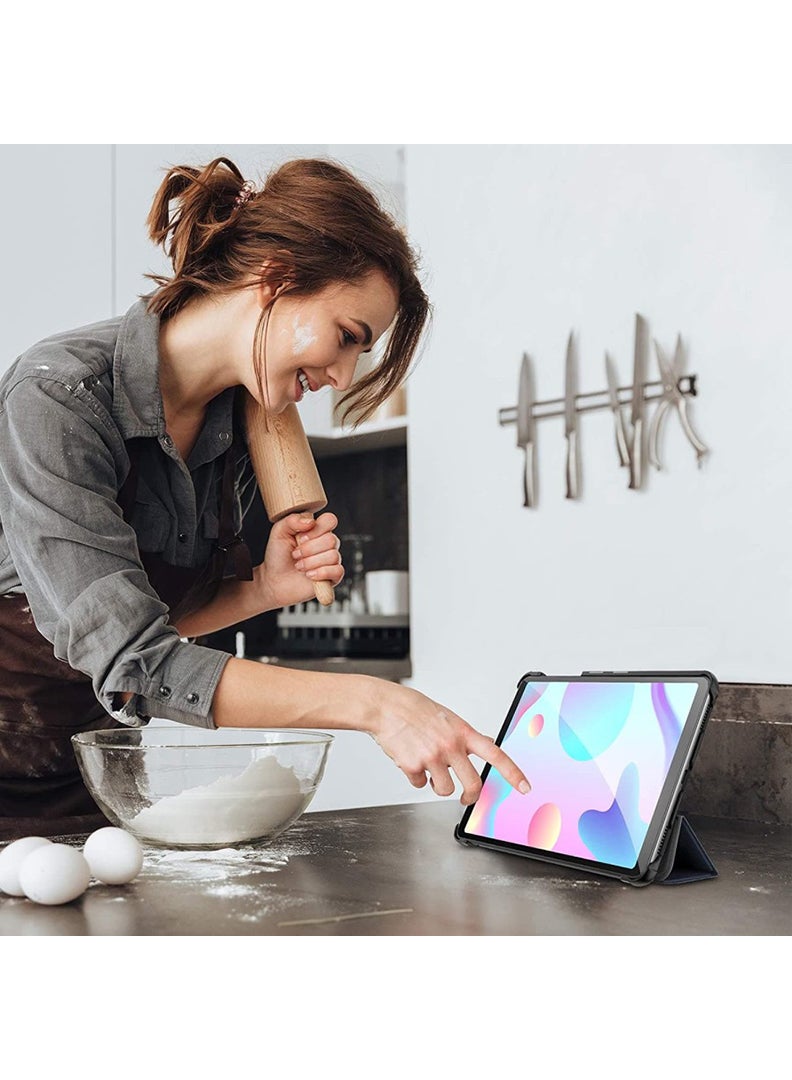 Theodor Protective Flip Case For Samsung Galaxy Tab A 8.4 inch 2020 With Trifold Stand Auto Wake Sleep Shockproof Cover Flowers - Image 5