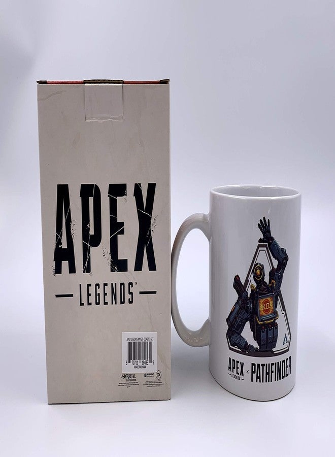 Surreal APEX legends Pathfinder 11 OZ Coffee Mug and Set of 4 Coaster Set - Image 2