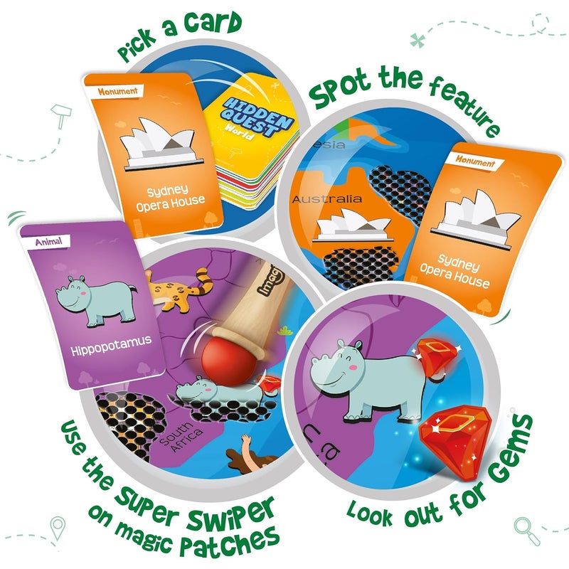 Imagimake لعبة لوحية للأطفال: خريطة مغامرات البحث المخفية - Image 3