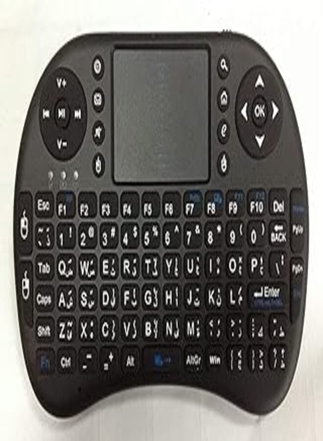 Arabic , english layout mini i8 2.4g wireless 92 keys keyboard with touchpad for google tv box - ps3 - pc