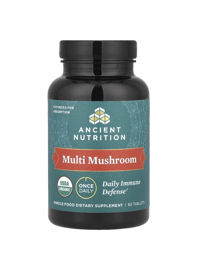 Ancient Nutrition, Multi Mushroom, Daily Immune Defense, 60 Tablets - Image 1