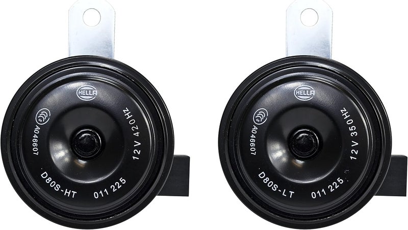 HELLA 011225891 Black 77mm 12V BX Disc Horn Kit (Honda) - Image 2