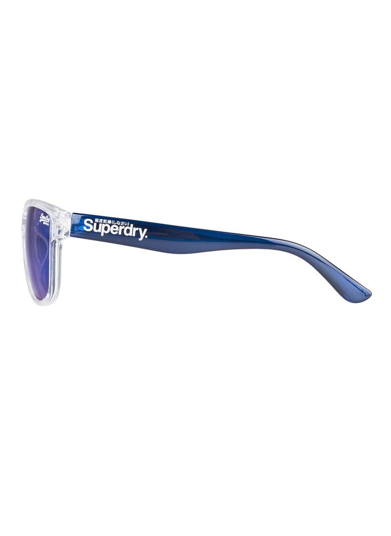 Superdry نظارة شمسية ROCKSTAR مستطيلة الشكل بإطار كامل للحماية من الأشعة فوق البنفسجية - أزرق  - Image 2