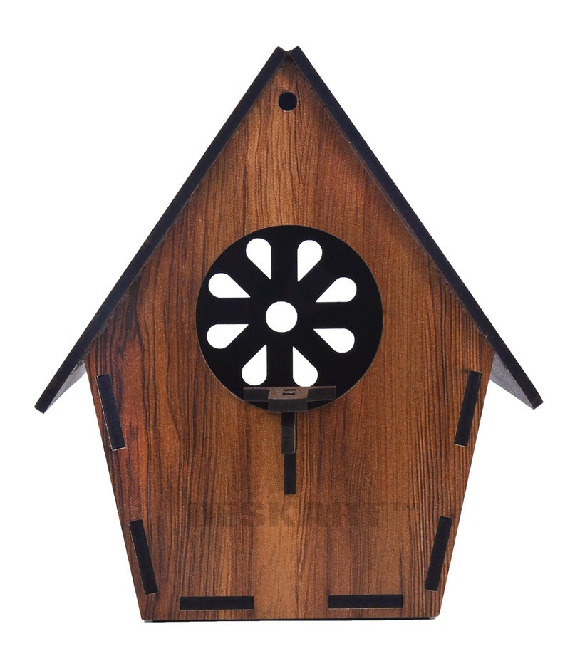 Deskart Wooden Bird House | Hanging and WallPatch Wooden Bird Nest for Balcony, Window and Garden | Suitable for Sparrow and Kingfisher etc. Birds - Image 3