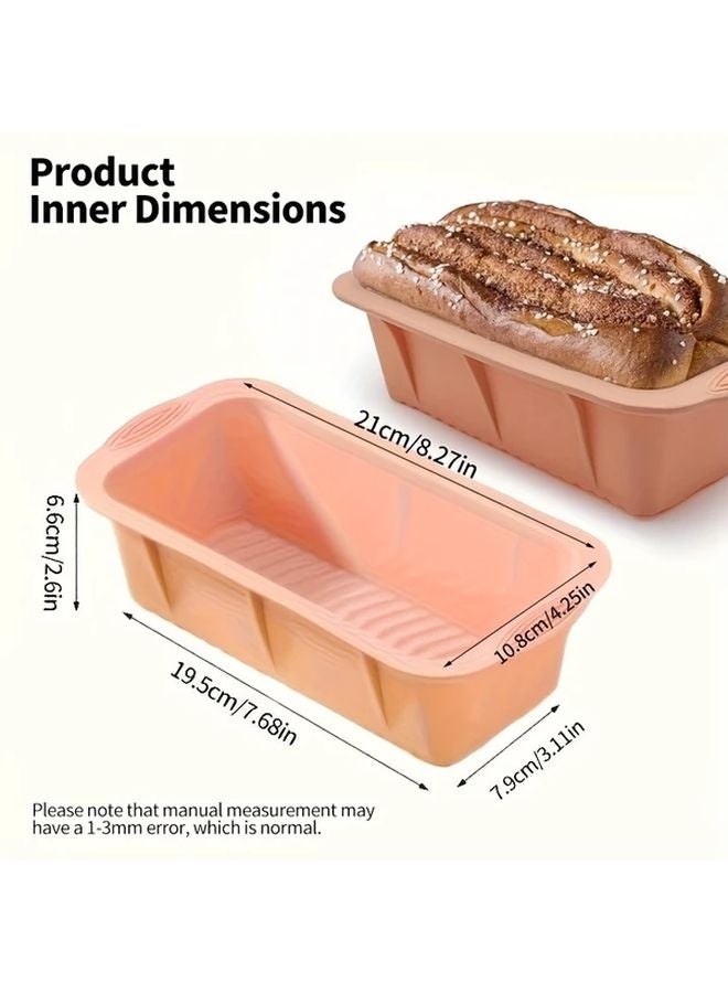 Pink Non Stick Silicone Baking Molds 2pcs Heat Resistant Easy Release - Image 3