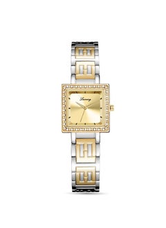 Gold silver bracelet with gold dial