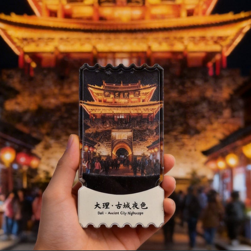 Yunnan Travel Fridge Magnet - Acrylic City Souvenir - Image 1