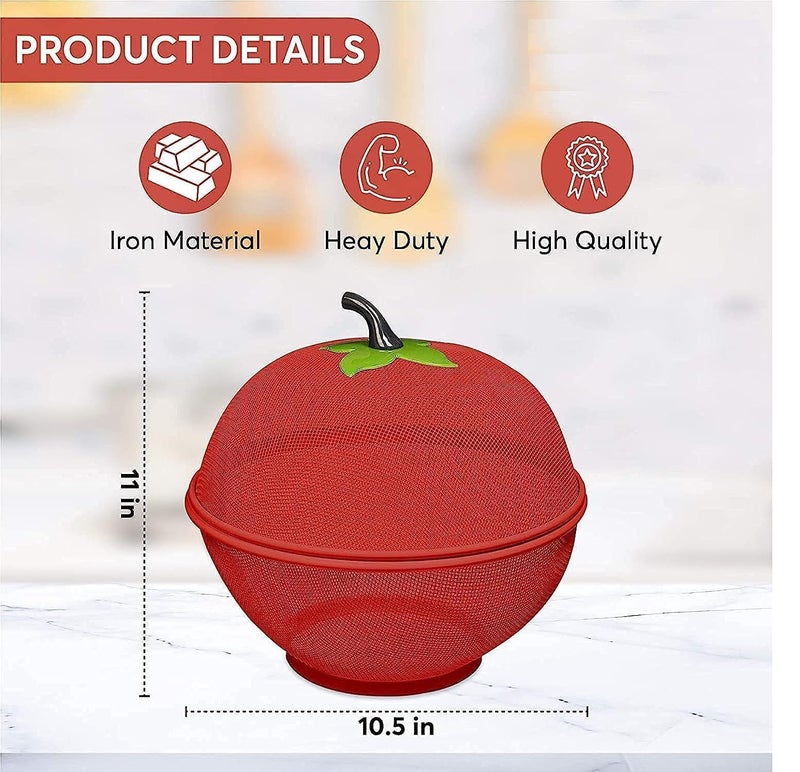CALIST Apple Shape Net Fruits Basket for KitchenFruits Vegetables Basket for KitchenDrain Wash - Image 5