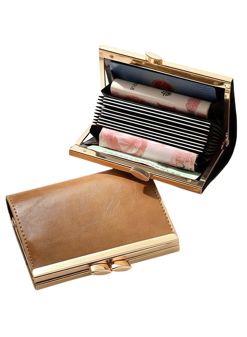 Pure color coin purse , high-quality leather, strong and durable. Lightweight and three-dimensional, stylish and simple. Large capacity, delicate and durable. Multi-card design,easy to use.  - Image 4