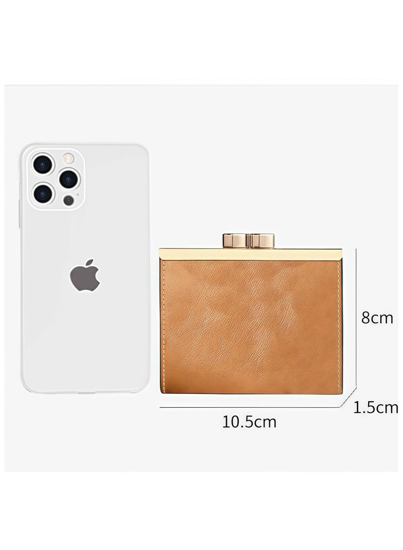 Pure color coin purse , high-quality leather, strong and durable. Lightweight and three-dimensional, stylish and simple. Large capacity, delicate and durable. Multi-card design,easy to use.  - Image 5