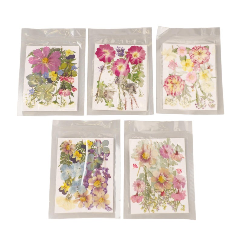 Imitation Dried Flowers 5 Bags Assorted Styles Vibrant Colors For Resin DIY Bookmark Candle Art Crafts - Image 2