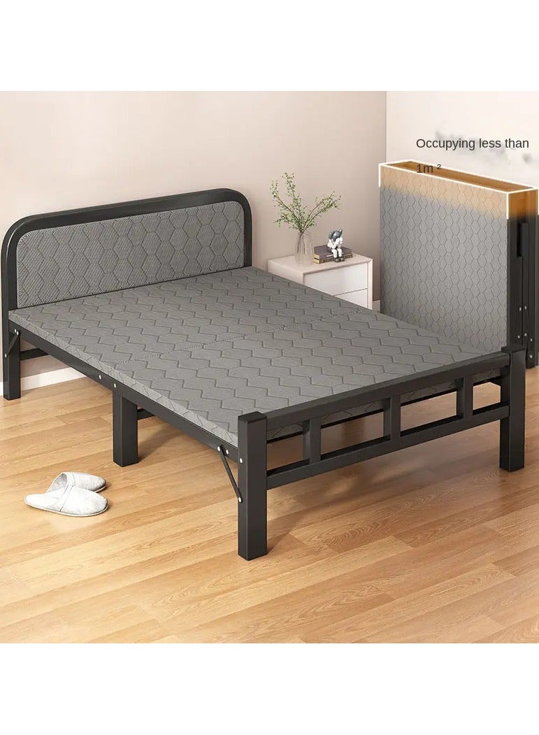 Generic Folding bed installation-free,plank bed, Portable Foldable Beds Strong Sturdy Frame,lunch break bed, simple bed, iron bed,Home and Office economy bed 100x190cm  - Image 1