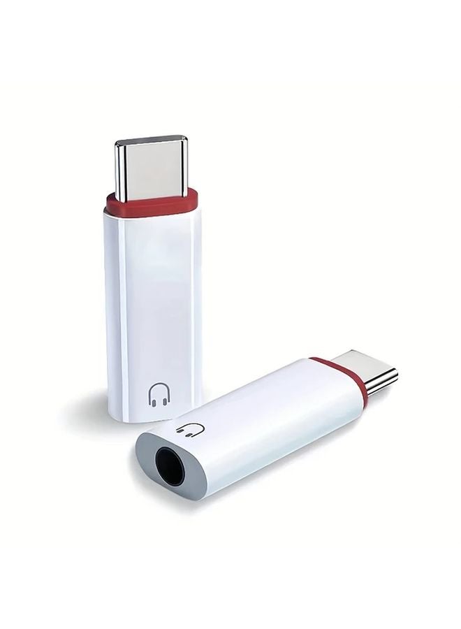 2 Pack USB C to 3 5mm Headphone Jack Adapter Copper Alloy Audio for Galaxy S23 S22 - Image 1