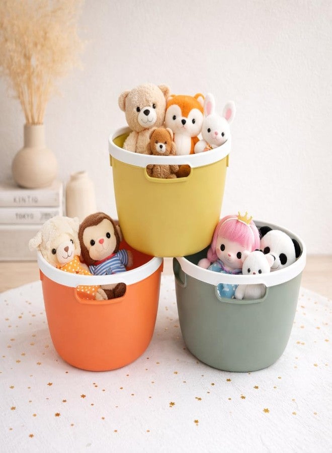 AJS Storage Basket | Compact High-Capacity Plastic Organizer | Multipurpose Storage Baskets for Home, Kitchen and Bathroom | Multicolor (Pack of 2) - Image 4
