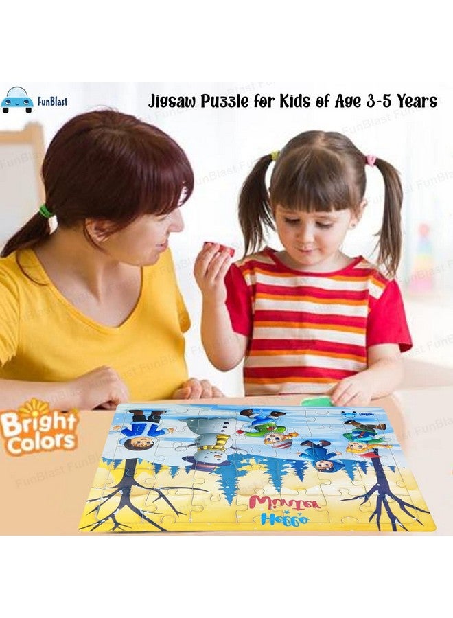 FunBlast Puzzles for Kids - 35 Pcs Winter Season Jigsaw Puzzle for Kids of Age 3-5 Years, Acrylic Board Jigsaw Puzzles, Floor Puzzle for Children, Learning and Educational Jigsaw Puzzle Toys (Multicolor) - Image 4