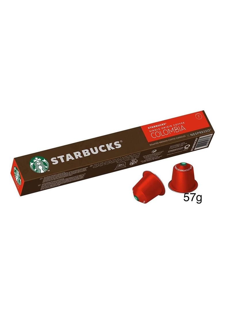 ستاربكس نسبريسو قهوة أحادية المنشأ كولومبيا 10 كبسولات قهوة اسبريسو من 57 جرام عبوة من 12 قطعة - Image 3