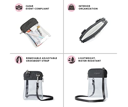 Baggallini womens Stadium Clear Bryant Crossbody, charcoal, One Size - Image 2