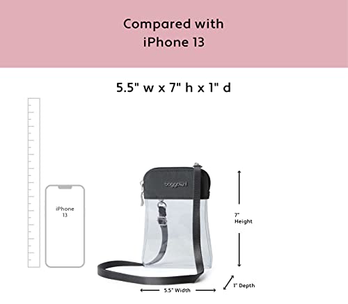 Baggallini womens Stadium Clear Bryant Crossbody, charcoal, One Size - Image 3