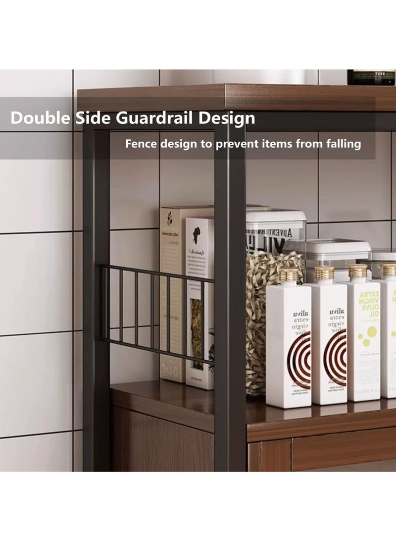 إيه جي دي خزانة تخزين جانبية ، خزانة متعددة الاستخدام لغرفة المعيشة والمكتب ، وللمطبخ ، خزانة ركن القهوة، مساحة تخزين مع ثلاث أرفف وبابين - Image 5