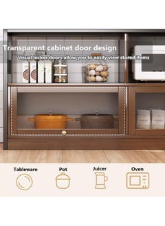AGD Coffee Cabinet, Large Capacity Coffee Table, Modern Minimalist Style Home Coffee Corner, Suitable for Living Room or Office  - Image 2