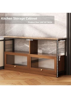 AGD Coffee Cabinet, Large Capacity Coffee Table, Modern Minimalist Style Home Coffee Corner, Suitable for Living Room or Office  - Image 3
