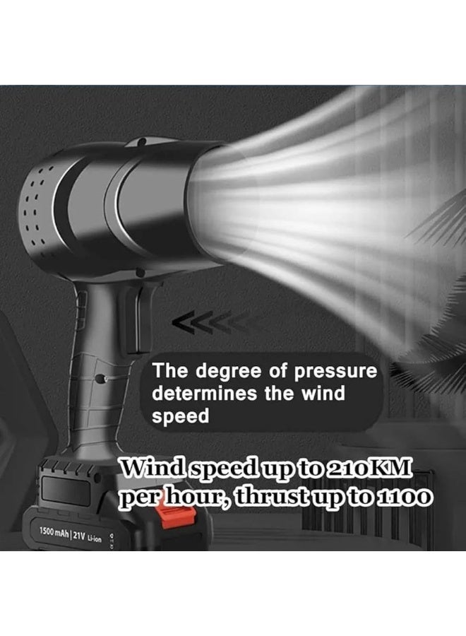 Portable Cordless Electric Air Blower - Turbo Power for Car Cleaning and Drying, Multi-Purpose Air Dryer with Rechargeable Lithium Battery Ideal for Cleaning Dust, Leaves, and Grills - Image 4