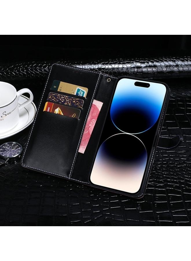 IDEWEI Case For iPhone 15 Plus Crocodile Texture Leather Phone Case - Image 2