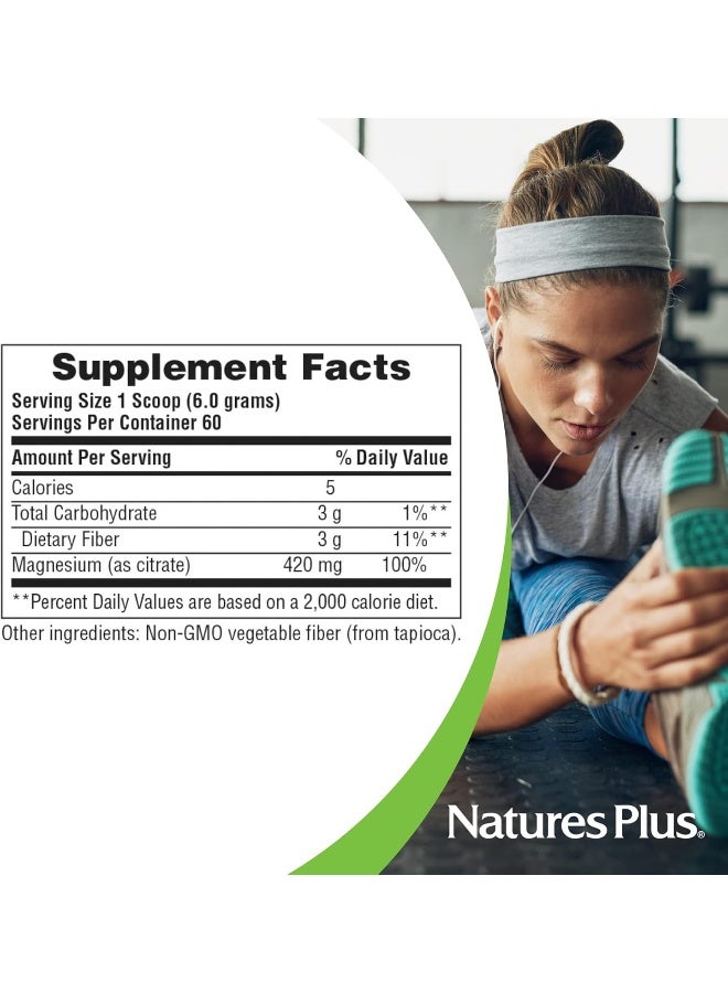 Natures Plus Kalm Assure Magnesium Powder 400mg |Help Restoring Magnesium Levels | Supports Nerve & Muscle Relaxation | Unflavoured, 360g - Image 2