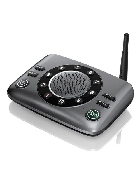 Wireless Intercom, Portable Long Range Two Way Audio Intercom System, Clear Sound Anti Interference Hands Free Communication Radio For Mothers Elderly, (1pc, Black)