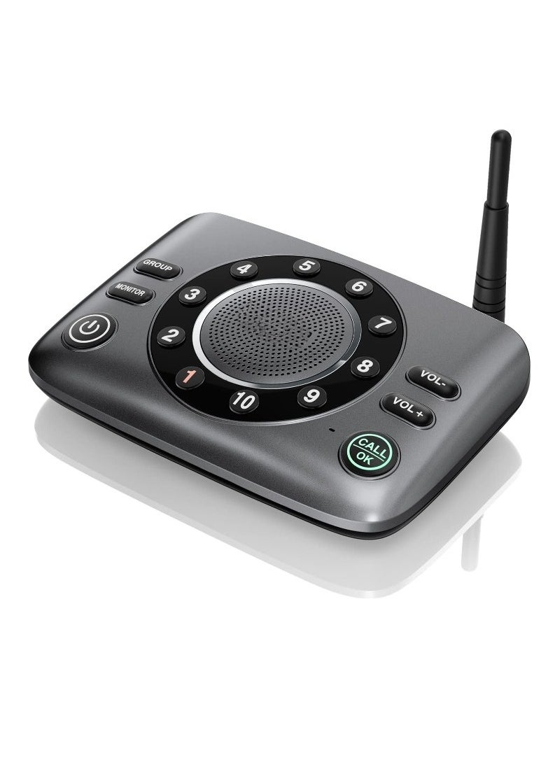 Generic - Wireless Intercom, Portable Long Range Two Way Audio Intercom System, Clear Sound Anti Interference Hands Free Communication Radio For Mothers Elderly, (1pc, Black) - Image 1