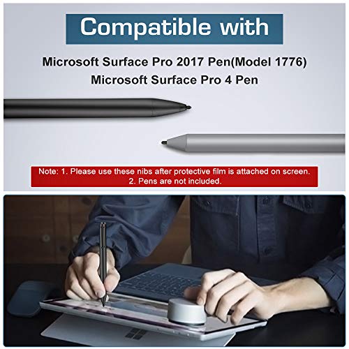 MoKo Pen Tips for Surface Pen Set of 4 (HB/HB/2H/H), Surface Pen Tip Replacement Kit Compatible with Surface Pro 2017 Pen (Model 1776)/Surface Pro 4 Pen, Original Pen Nibs Refill for Stylus Pen - Image 2