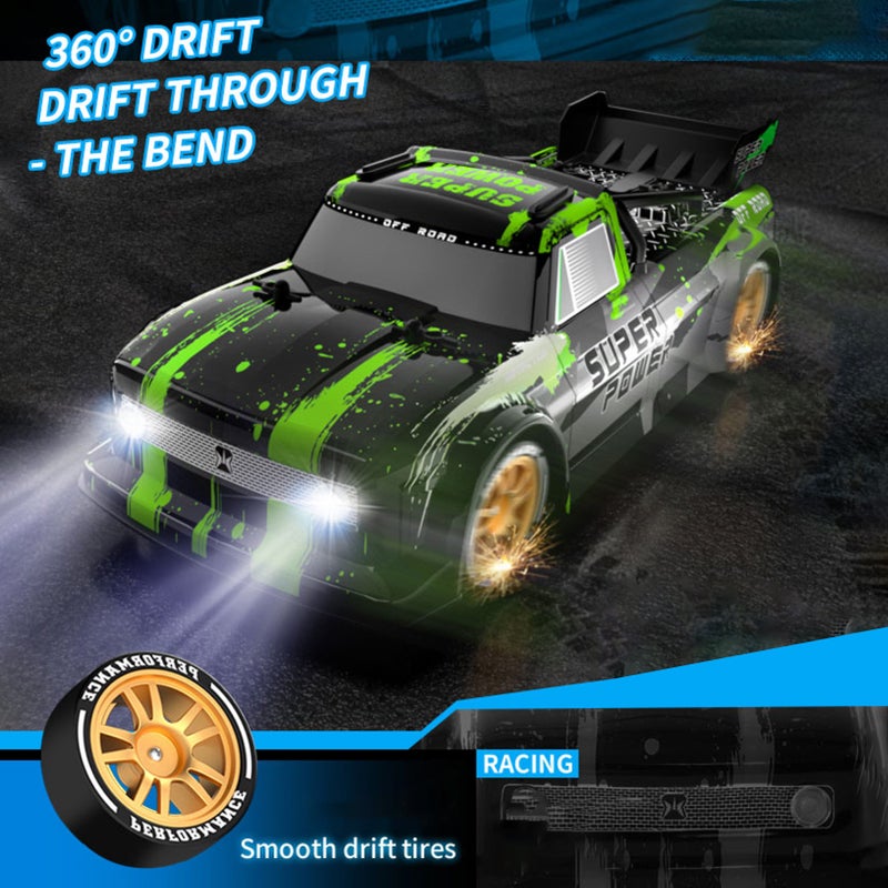 Remote Control Drift Car Remote Control Spray Car 1/16 Remote Control Car 2.4GHz Remote Control Race Car Short Truck Kids Gift for Children Boys Girls - Image 2
