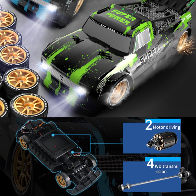 Remote Control Drift Car Remote Control Spray Car 1/16 Remote Control Car 2.4GHz Remote Control Race Car Short Truck Kids Gift for Children Boys Girls - Image 3