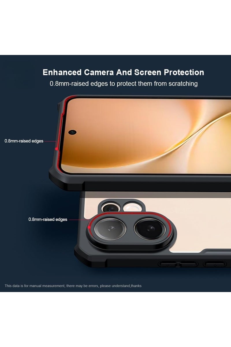 general Transparent Protective Case Compatible with Vivo V60 5G 【Airbag Protection】 Transparent Protective Case Camera Lens Protection PC+TPU Shockproof Bumper Protection Back Cover Suitable for Vivo V60 - Image 2